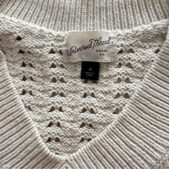 Women's Openwork V-Neck Pullover Sweater - Universal Thread NWOT - Picture 6 of 6
